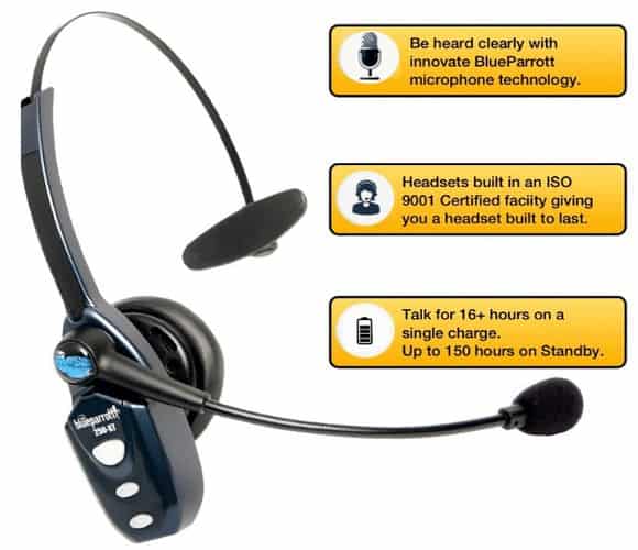 Blueparrott b250 xt bluetooth headset