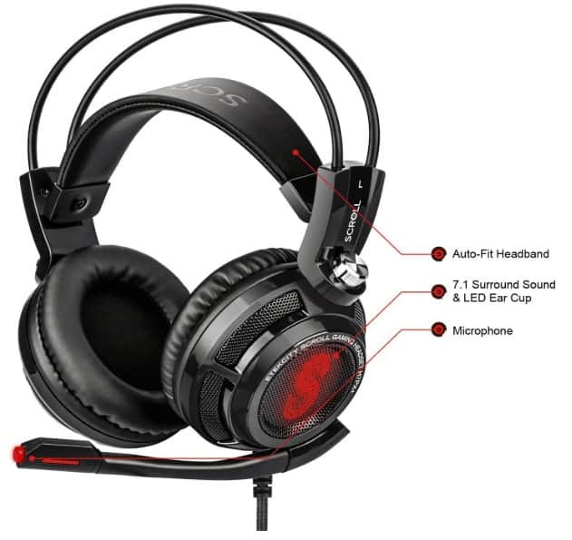 Etekcity scroll gaming headset