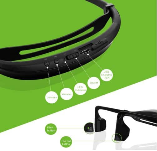 Kscat open ear bone conduction headphones bluetooth v4.1 earphones