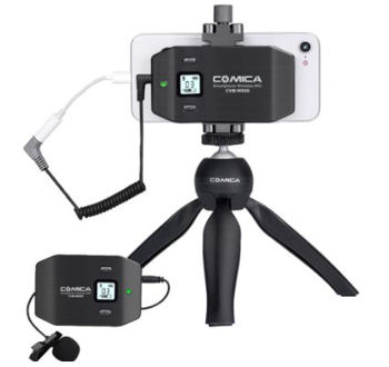 Comica cvm ws50(c) wireless smart phone lavalier microphone system
