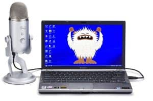 Usb microphone connected to computer
