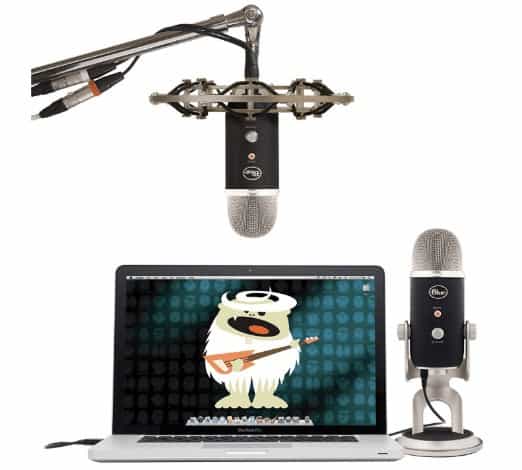 Blue Yeti Pro connected to laptop