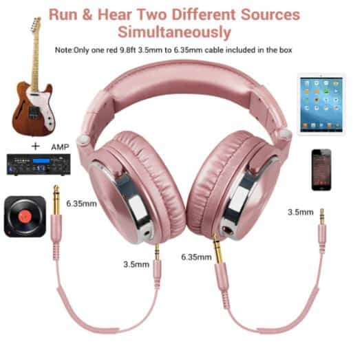 OneOdio headphones two way connection