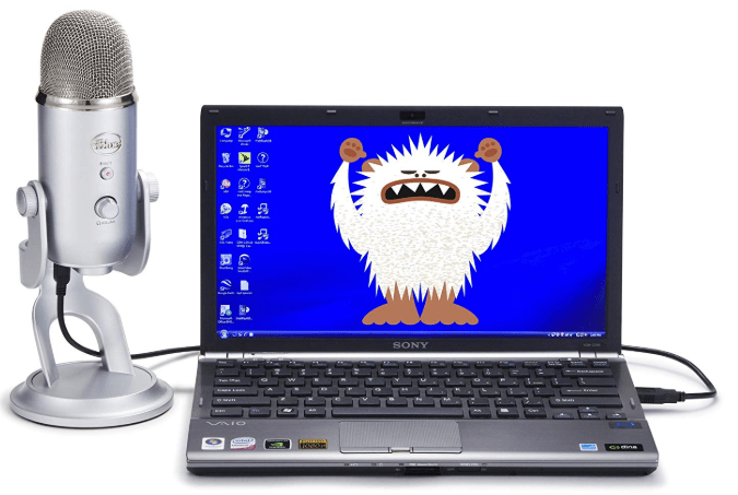 Blue Yeti connected to Laptop