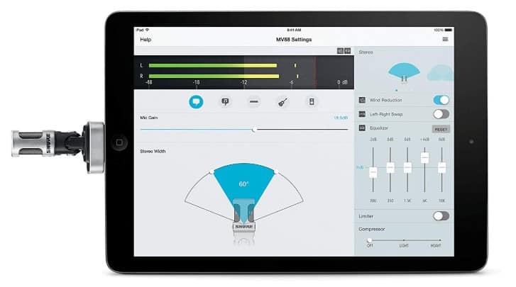 Shure MV88 sound quality