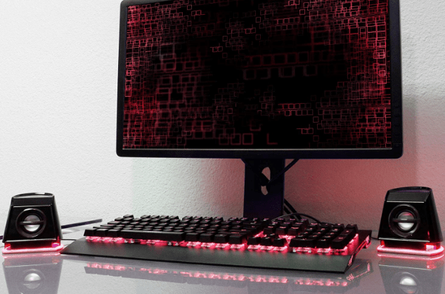 Speakers with red LEDs