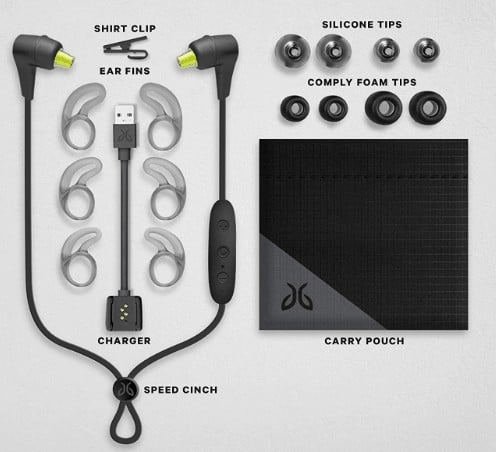 Accessories included with Jaybird X4