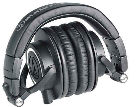 Foldable design of M50x headphones
