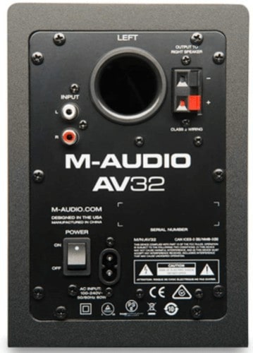 M-Audio AV32 backside view