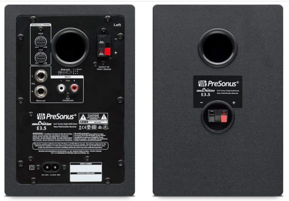 PreSonus Eris E3.5 backside view