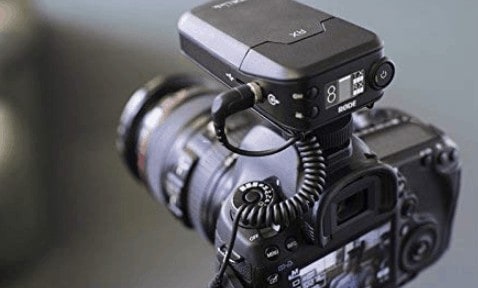 Rode RodeLink attached to camera