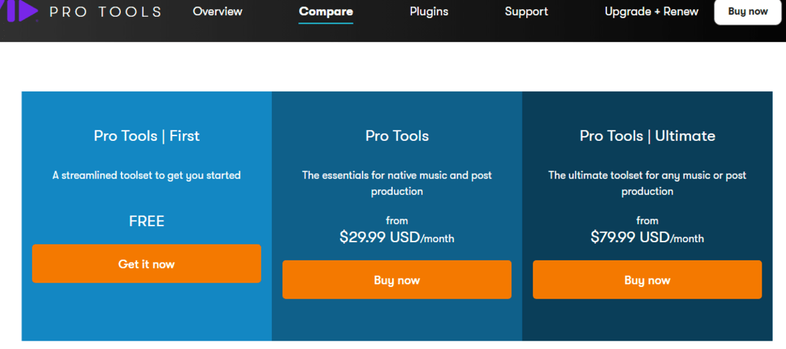 Pro tools pricing