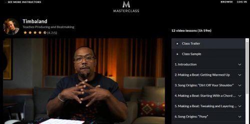 Timbaland - Teaches Producing and Beatmaking