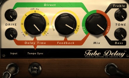 Softube Tube Delay features
