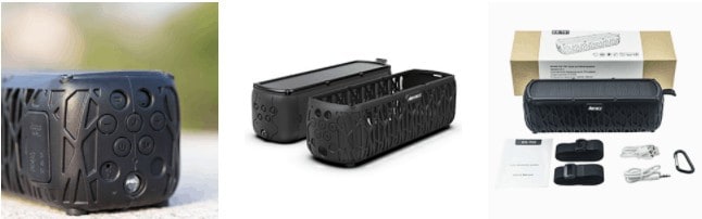 Solar Speaker ABFOCE Portable IPX6 Waterproof Bluetooth Speaker