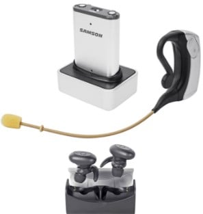 Samson AirLine Micro Wireless Earset Microphone Mic+TRuRock Bluetooth Earbuds