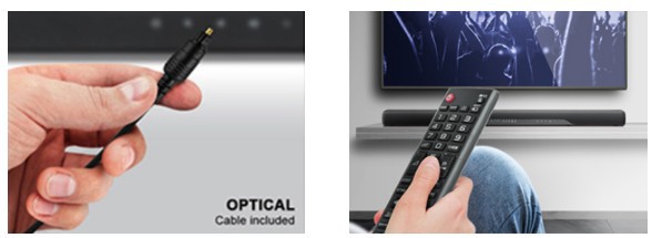 Yamaha YAS-207BL Sound Bar connectivity options