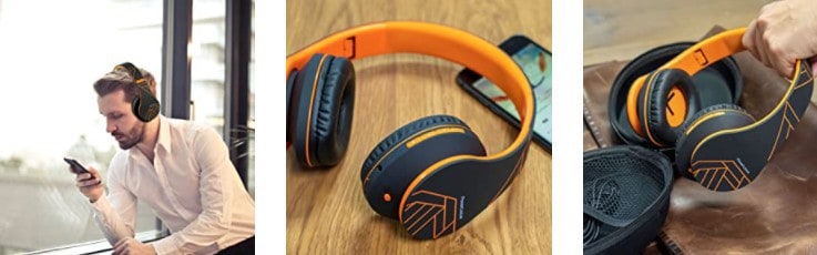 PowerLocus wireless stereo foldable headphones build and design
