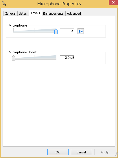 Go to level and set your microphone boost to zero.