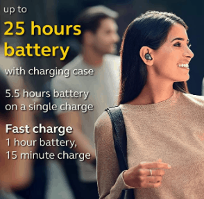 Jabra Elite 85t earbuds battery life