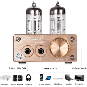 Nobsound NS-08E Vacuum Tube Headphone Amplifier controls