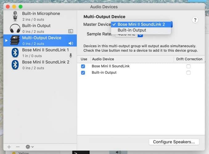 Set the device as Master Device