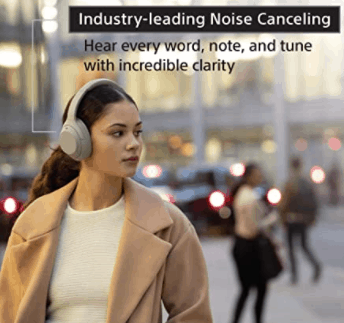 Sony WH-1000XM4 wireless headphones with noise cancellation