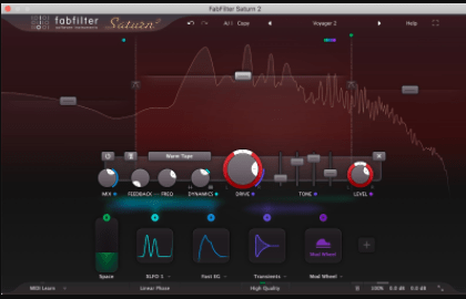FabFilter Saturn 2 controls