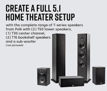 Polk Audio T50 Tower Speakers build