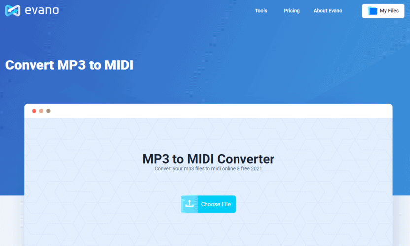 Evano Mp3 to MIDI Converter