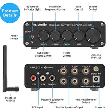 Fosi Audio BT30D Receiver Features