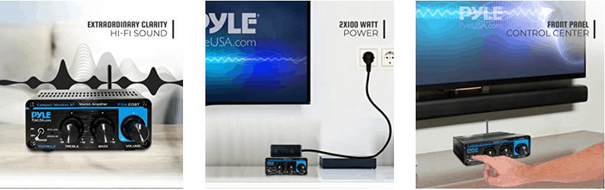 Pyle PDA20BT Audio Amplifier features