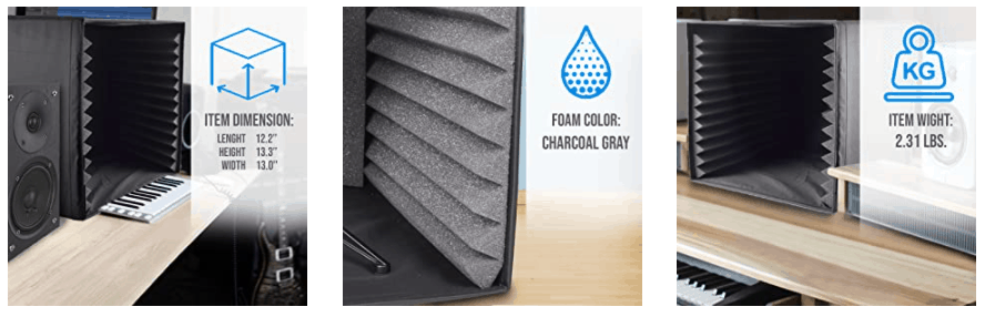 Pyle Recording Shield Box Acoustic Foam