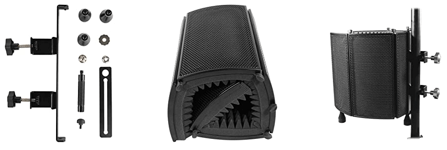 Rockville ROCKSHIELD 3 Large Studio Mic Isolation Shield Portability