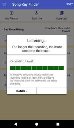 Song Key Finder Android app