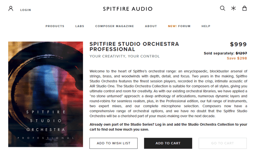 Spitfire Audio Studio Orchestra Professional