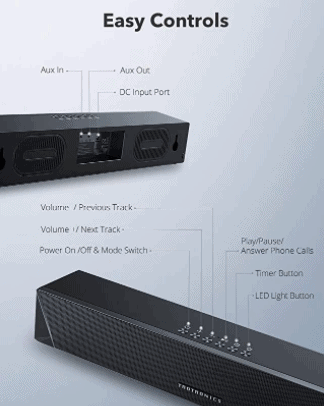 TaoTronics Gaming Computer Speaker Controls