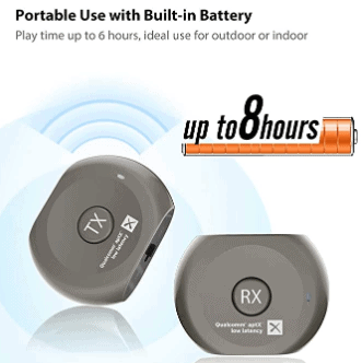 Avantree Lock Wireless Plug & Play Speaker Kit Battery life