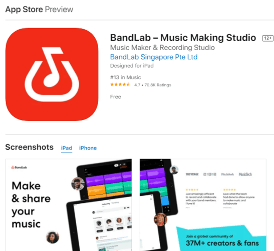 Bandlab for Apple devices