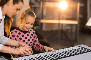 Lujex 61 Keys Roll Up Piano Portable Keyboard features