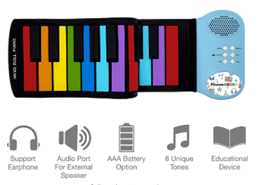 PicassoTiles PT49 Kid's 49-Key Flexible Keyboard