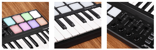 Worlde Panda MINI Portable 23 Keys MIDI Controller features
