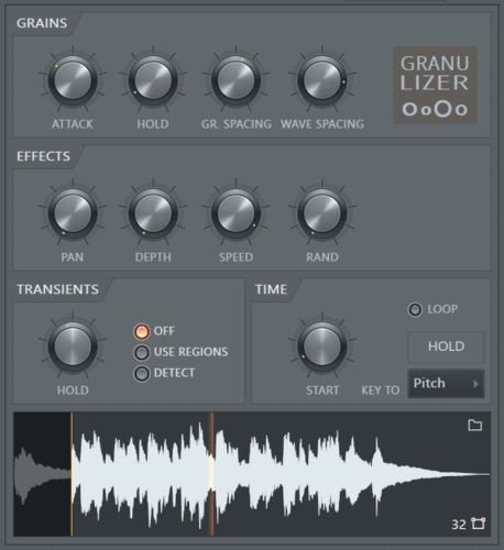 FL Studio - Fruity Granulizer systhesis VST
