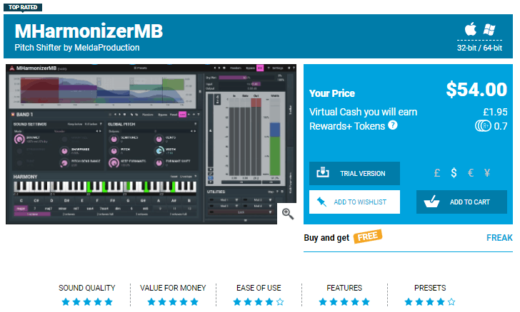 MHarmonizerMB by MeldaProductions