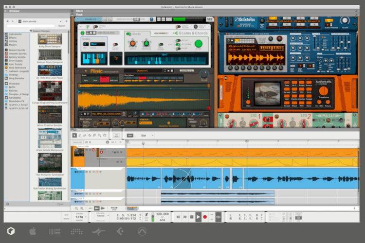 Reason vs Ableton GUI