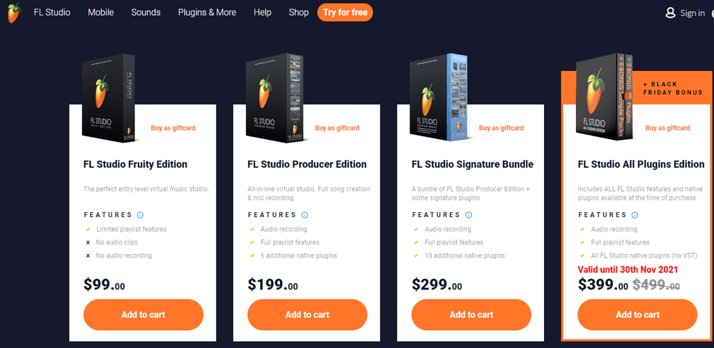 FL Studio pricing