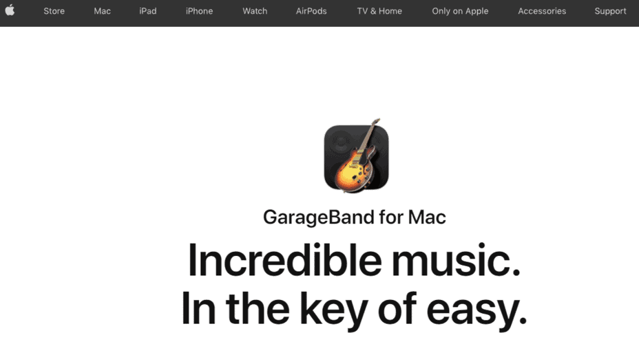 GarageBand user interface