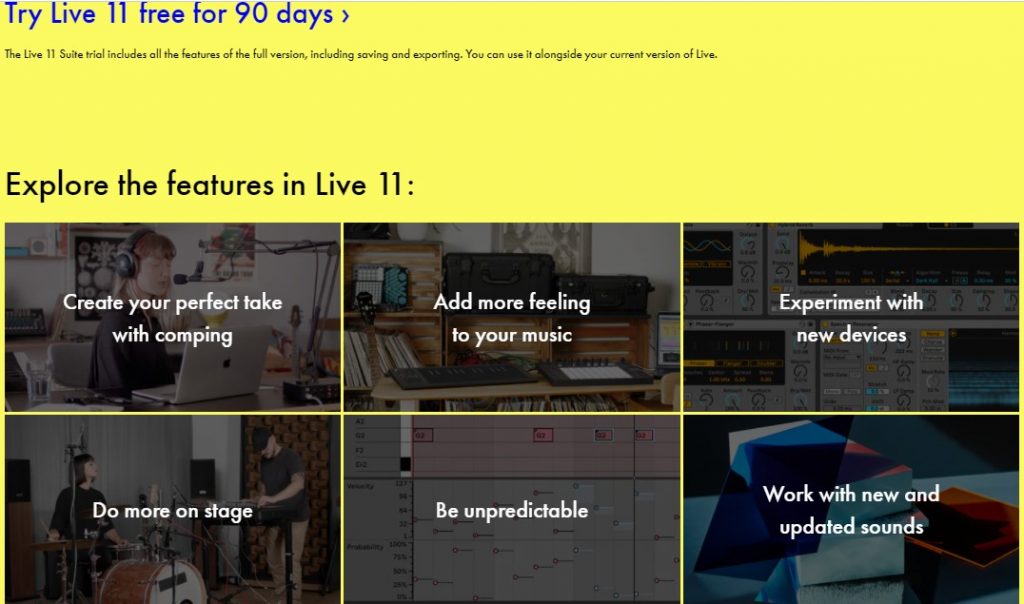 Ableton Live interface