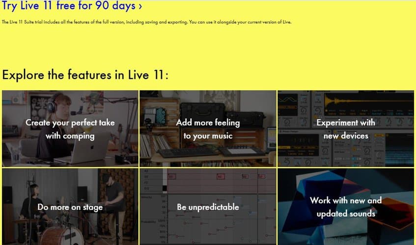 Ableton Live interface