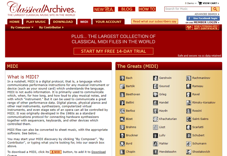 Classical Midi Archives